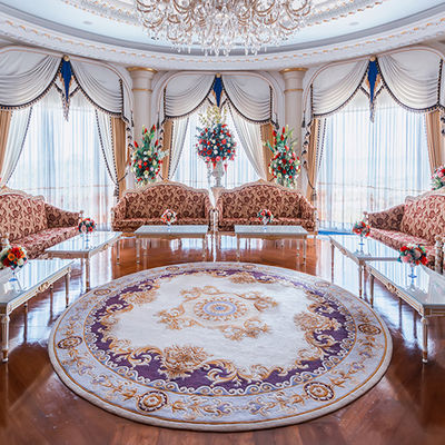 Tapetes de lã de mão de seda estilo padrão para sala de estar sala de jantar corredor villa