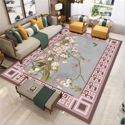 Home/Hotel/Office/Bedroom Custom Carpete Impresso Fabricado por Máquina Design de Flores de Borboleta