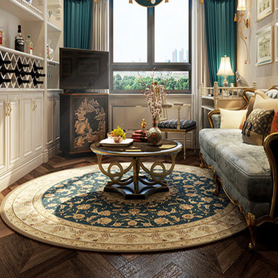 Tapetes de lã de mão de seda estilo padrão para sala de estar sala de jantar corredor villa