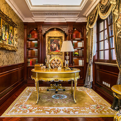Tapetes de lã de mão de seda estilo padrão para sala de estar sala de jantar corredor villa