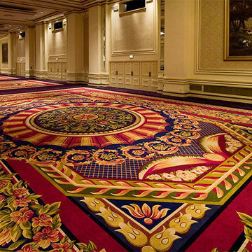 Tapetes de hotel de estilo jacquard simples, de estilo clássico, de Europa moderna, de tufo à mão, para salão de banquetes
