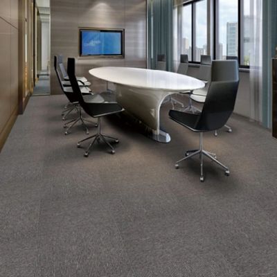 Resumo Padrão Grão Loop pilha azulejos de tapete comercial 50x50 polipropileno betume