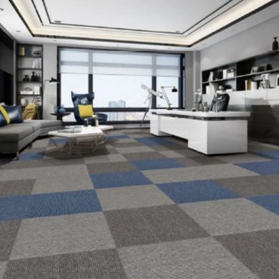 Resumo Padrão Grão Loop pilha azulejos de tapete comercial 50x50 polipropileno betume