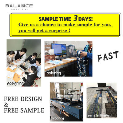 2024 PP Material Carpet Tiles Acessórios de piso com apoio de betume Altura média da pilha