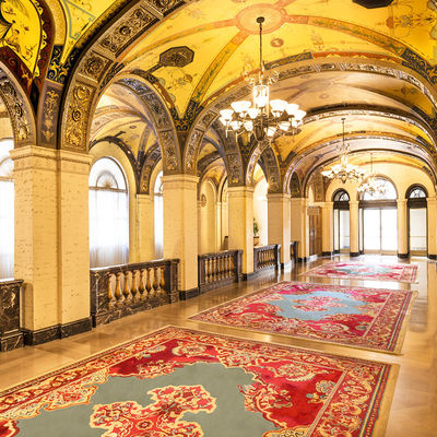 Alfombras antiderrapagem de estilo Axminster com almofadas ecológicas