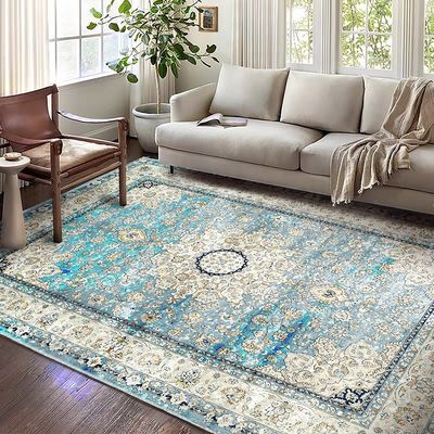 Home Resumo Padrão de estilo étnico turco Tapete ideal para quarto Sofá Mesa de café