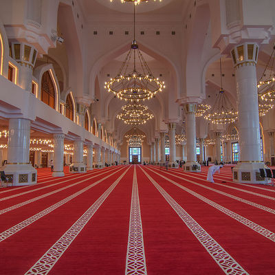 Tapete de Oração da Mesquita 100% Acrílico Solução Tuftada à Mão Tinta Tinta Islâmica Cobertura do Chão