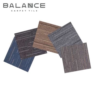 Carpet Tiles Beijing 50x50 Luxury Hotel PP Jacquard Commercial Office PVC Piso Antiderrapante