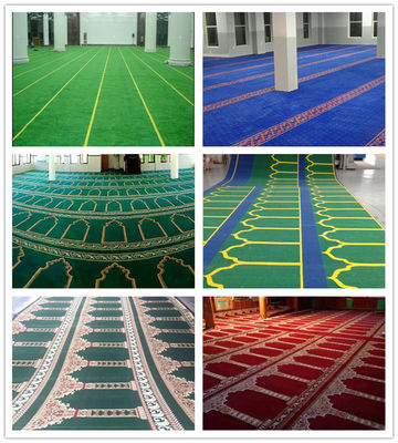 Tapete de Oração da Mesquita 100% Acrílico Solução Tuftada à Mão Tinta Tinta Islâmica Cobertura do Chão