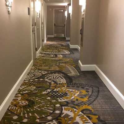 Tapete de lã de hotel em padrão de corredor feito à mão para áreas públicas e corredores de hotéis