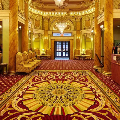 Tapete cortado de nylon para design moderno Lobby de hotel comercial Parede a parede