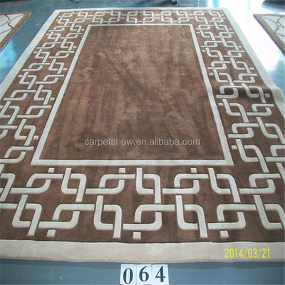 Moderno Design Tufted Cut Pile Técnica 10mm espessura oval 100% algodão tapete feito à mão para casa