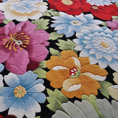 Sala de estar tapetes feitos à mão tapetes caseiros com padrão floral de design personalizado