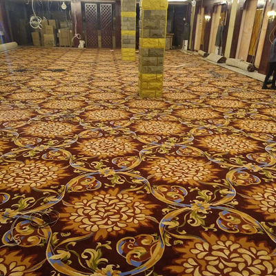 Custom Luxury Wool Nylon Axminster Casino Tapete de pilha média lavável Escritório para Hotel