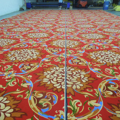 Custom Luxury Wool Nylon Axminster Casino Carpet Machine Made Loop Pile Office Lavável