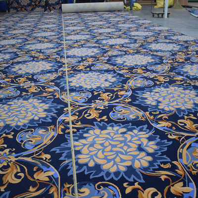 Custom Luxury Wool Nylon Axminster Casino Carpet Machine Made Loop Pile Office Lavável