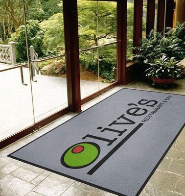 Casa Decoração Retângulo Custom Tapete Impresso Logotipo colchões para entrada exterior interior