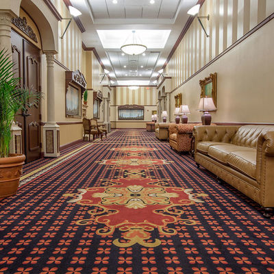 Hotel Nylon Custom Printed Carpet Roll estilo moderno personalizável para uso comercial