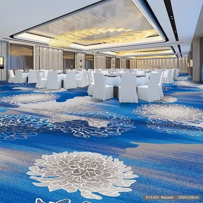 Tapete de hotel para banquete à prova de fogo com altura média da pilha e design impresso em 3D
