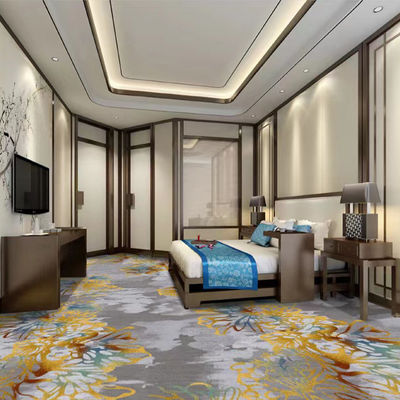 Corredor do corredor do hotel Tapete impresso em 3D Tapete com padrão floral para hotéis de luxo