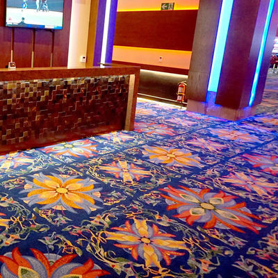 Tapete de piso de lã de luxo para hotéis Cinema Design de teatro padrão personalizado fabricado