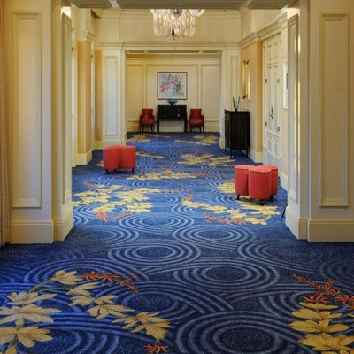 Tapete de piso de lã de luxo para hotéis Cinema Design de teatro padrão personalizado fabricado