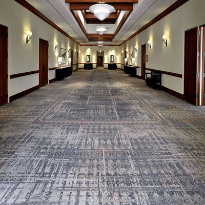 Resumo Padrão Hotel Lobby Hall Nylon Soft Carpet para escritório moderno e quarto