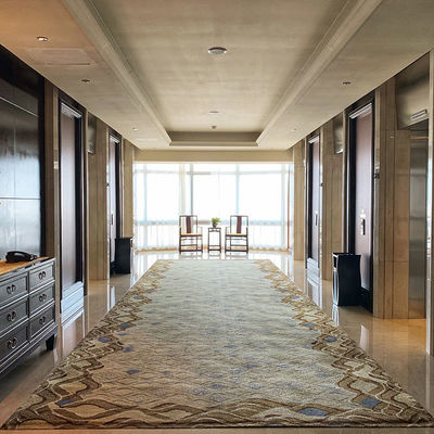 Tapete 3D a mão macia Quadrado Meter Lana e seda padrão personalizado para hotel de luxo