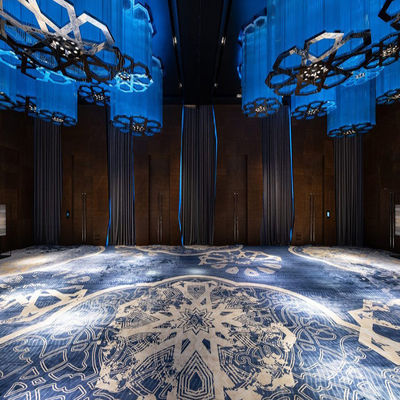 Tapete 3D a mão macia Quadrado Meter Lana e seda padrão personalizado para hotel de luxo