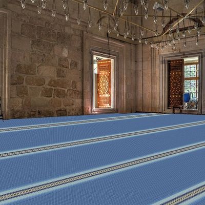 Custom High Pile Muçulmano Parede para Parede de Oração Tapete de Rolo para Espaço de Oração da Mesquita