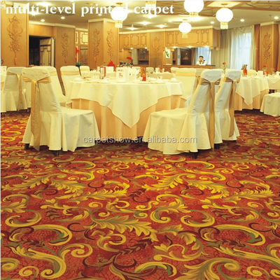 Cor personalizada 100% Nylon Tapete impresso para hotéis Salas de banquete Quartos de dormir PVC decorativo exterior