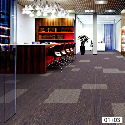Sala de comércio Alto tráfego Pp Tapete 50*50 Jacquard Escritório piso Betume de apoio Tapete azulejos Biblioteca
