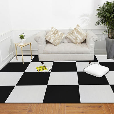 Resumo Pequim Silverstone acústico Carpete preto branco azulejos tecidos cortar pilha quadrado tapete quarto porta exterior golfe oração PP material