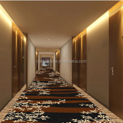 Suporte de tamanhos personalizados tapetes de corredor de hotéis modernos com design de jacquard floral personalizado