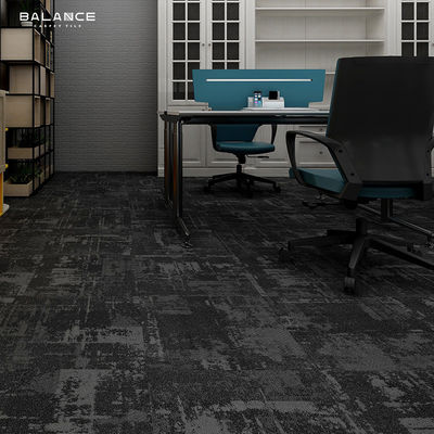 Medium Pile Heavy Traffic Style Preto 600X600 Carpet Tiles Office Nylon Jacquard Carpet