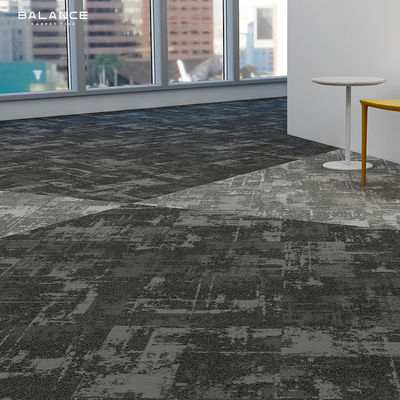 Medium Pile Heavy Traffic Style Preto 600X600 Carpet Tiles Office Nylon Jacquard Carpet