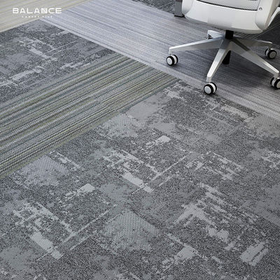 Medium Pile Heavy Traffic Style Preto 600X600 Carpet Tiles Office Nylon Jacquard Carpet