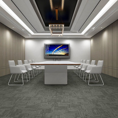 Carpetes modulares para escritórios comerciais em grey loop pile nylon com suporte de PVC comercial