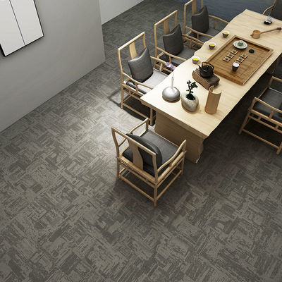 Carpetes modulares para escritórios comerciais em grey loop pile nylon com suporte de PVC comercial