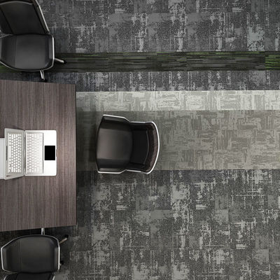 Carpetes modulares para escritórios comerciais em grey loop pile nylon com suporte de PVC comercial