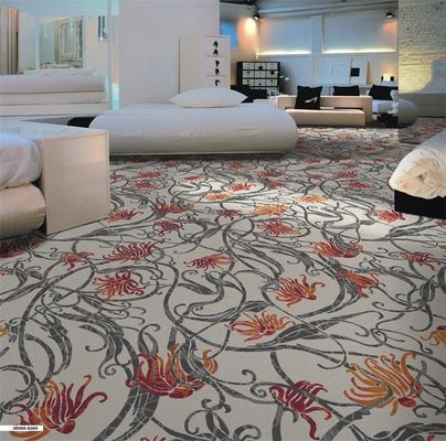 Poliéster de apoio Axminster Floral Design Commercial Printed Carpet com e Broadloom