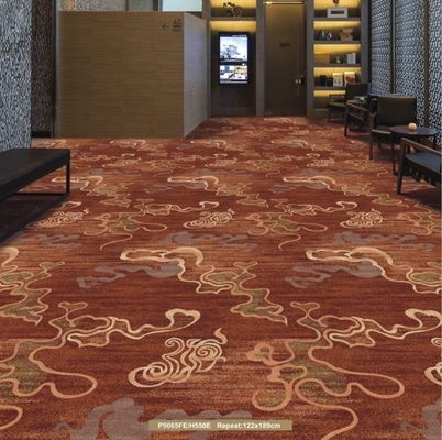 Poliéster de apoio Axminster Floral Design Commercial Printed Carpet com e Broadloom