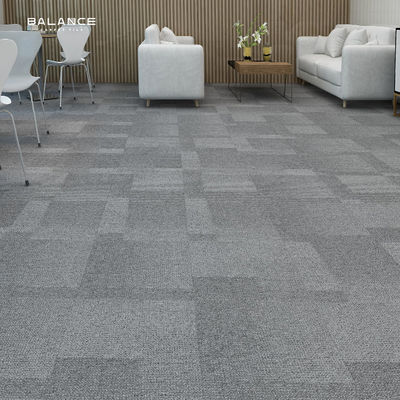 50x50 Chapas de carpete de escritório comercial de nylon espesso com construção de pilha de loop de vários níveis
