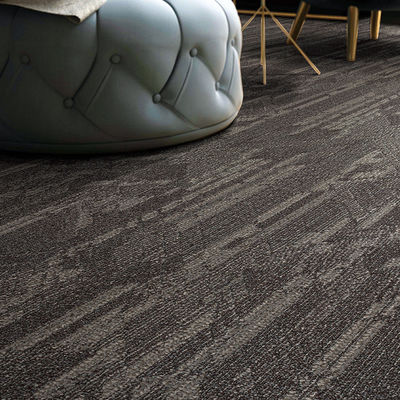 Commercial Moderno de Nylon Carpet Tiles Tufted Abstract Cushioned 50x50 PVC PP para Hotel