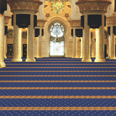 Igreja personalizada de parede a parede Axminster Carpet Roll para quarto de hotel muçulmano PP Back