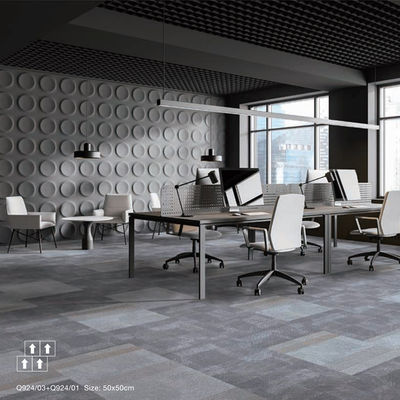 Pavimentos de escritórios comerciais e de hotéis Laváveis Modernos, de Nylon Geométrico PE, com azulejos de carpete