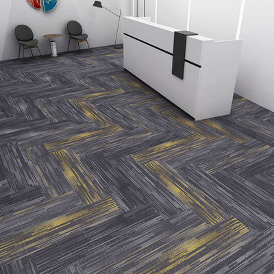 Escritório estilo moderno 100% Resilya Nylon quadrado linearidade de piso removível tapete 50x50