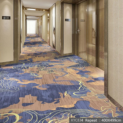 End Sala de jantar Sala de hotel Tapete Broadloom Nylon Impresso Moquete Púrpura 4m 13.12ft