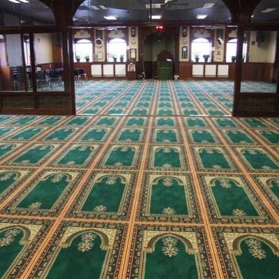 Padrões personalizados Mesquita Oração Tapete Cortado Empilhadeira Construção 4 * 25 M Rolo Mesquita Muçulmana
