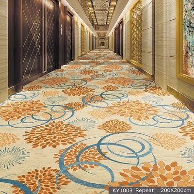 Jute ou PP Backing Nylon Printed Striped Carpet em 36 opções de cores para o corredor do hotel
